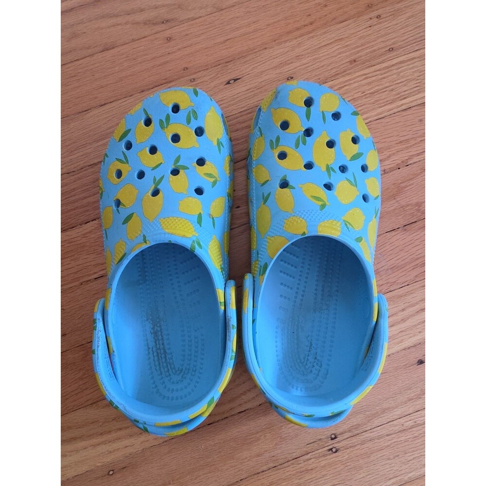 Crocs Womens' Classic Fresh Fruits Clogs - Blue/Yellow M7 W9